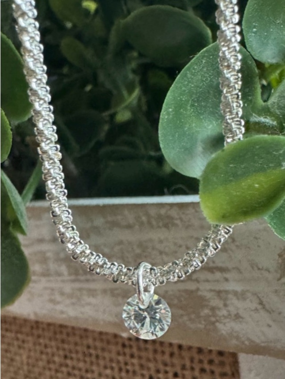 Moissanite 1/2 carat Teardrop Sterling Silver Twisted Rock bracelet NEW - Picture 7 of 11